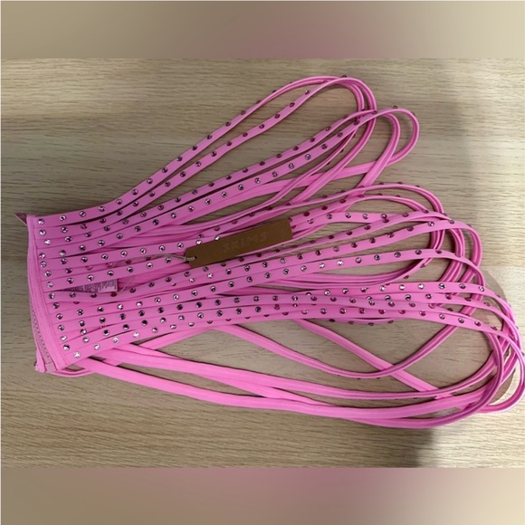 SKIMS , NWT Rhinestone Swim Strappy Skirt - Picture 3 of 4